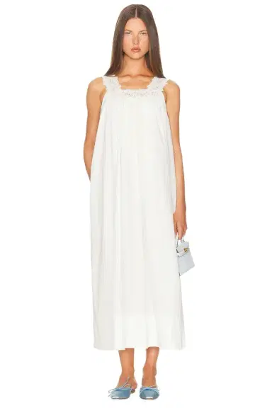 Helsa Midi Dress With Lace | Thumbnail 1