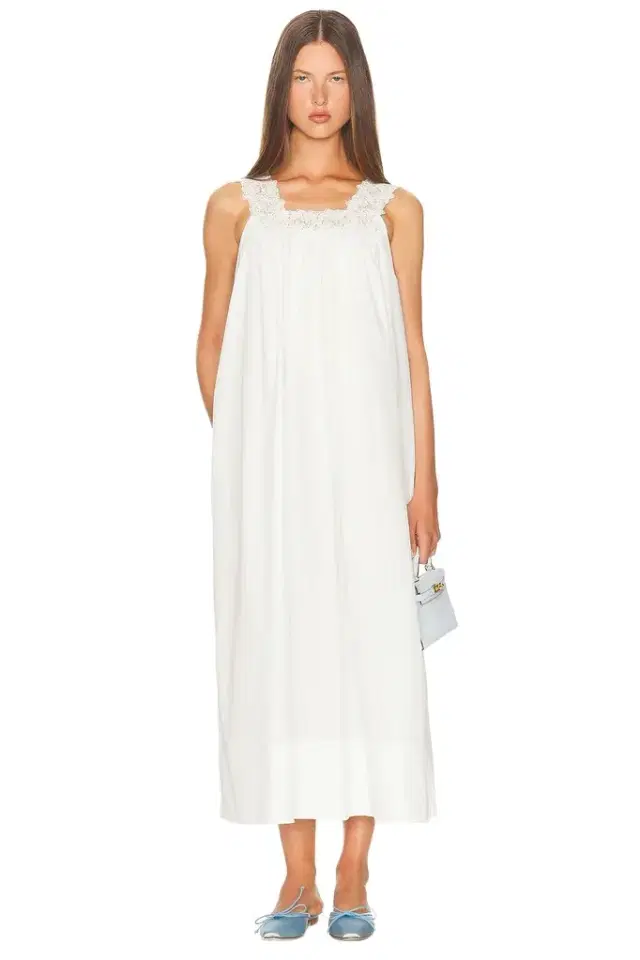 Helsa Midi Dress With Lace