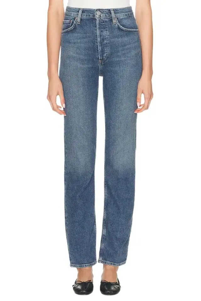 AGOLDE 90s Pinch Waist Long High Rise Straight Jeans