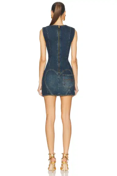 AREA Crystal Cut Out Mini Dress | Thumbnail 3