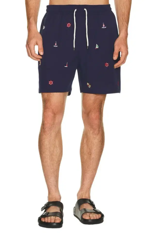 Polo Ralph Lauren Stretch Polyester Boat All Over Traveler Swim Trunk