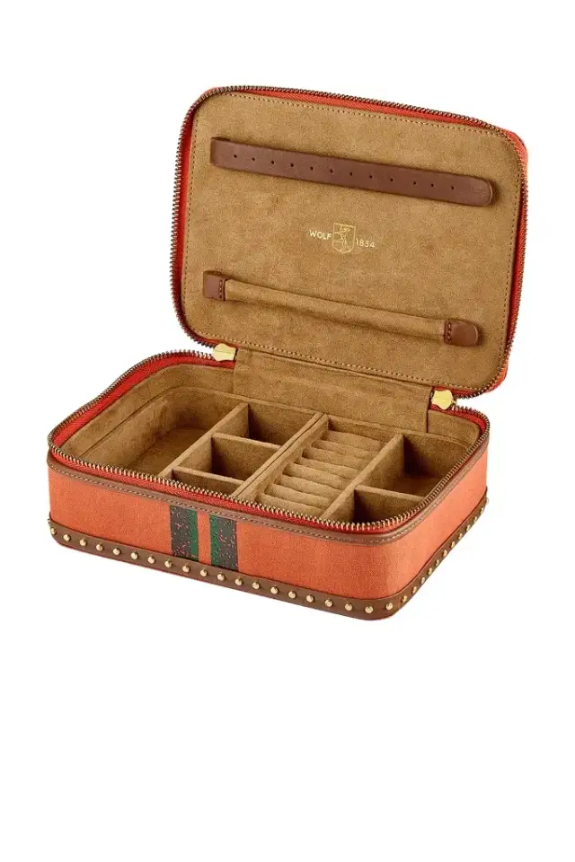 Wolf Ida Travel Zip Jewelry Case With Handle