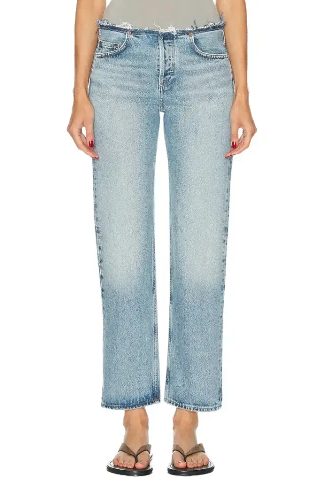 AGOLDE Fray Slim Crop