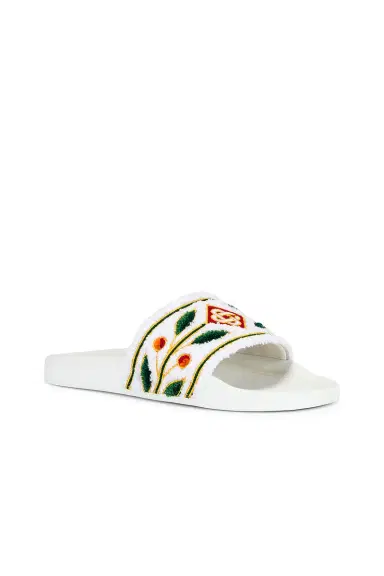 Casablanca Embroidered Terry Slider | Thumbnail 2