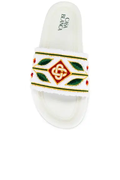 Casablanca Embroidered Terry Slider | Thumbnail 4