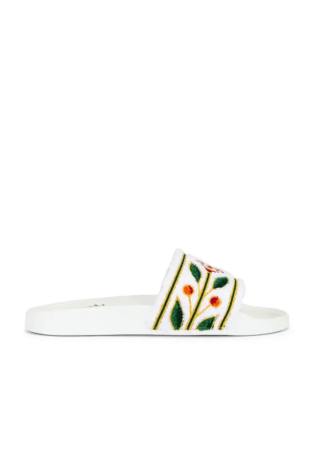 Casablanca Embroidered Terry Slider