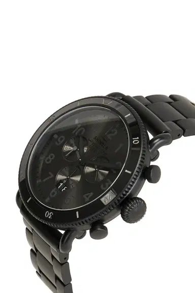 Shinola Runwell Sport Chrono 48mm Watch Black Bracelet | Thumbnail 3