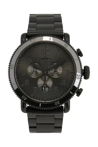 Shinola Runwell Sport Chrono 48mm Watch Black Bracelet | Thumbnail 1