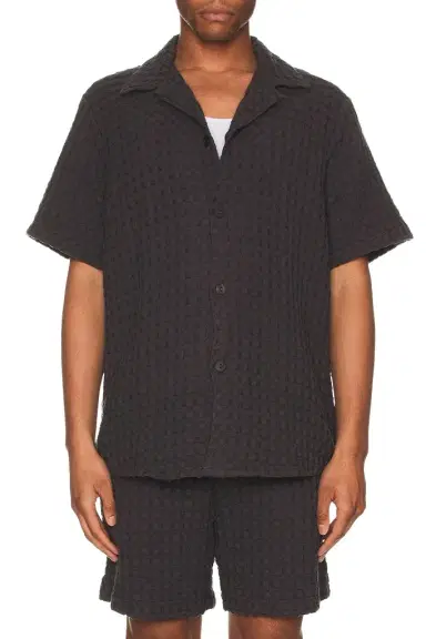 OAS Nearly Black Cuba Waffle Shirt | Thumbnail 1