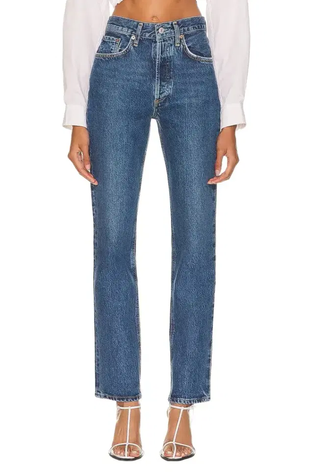 AGOLDE Lana Mid Rise Straight Jeans