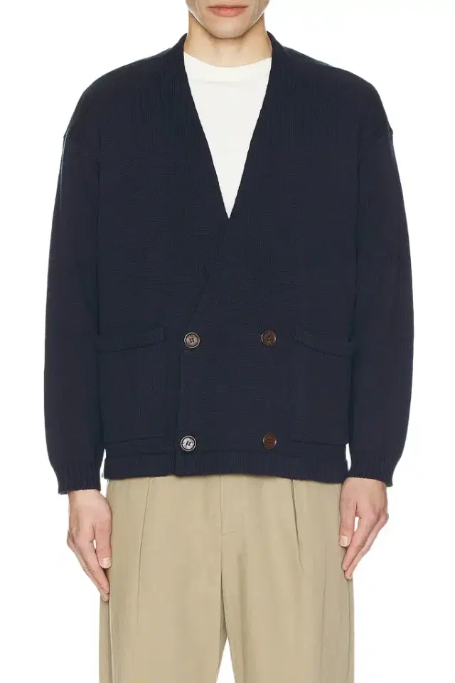 Found Double Breasted Knit Cardigan