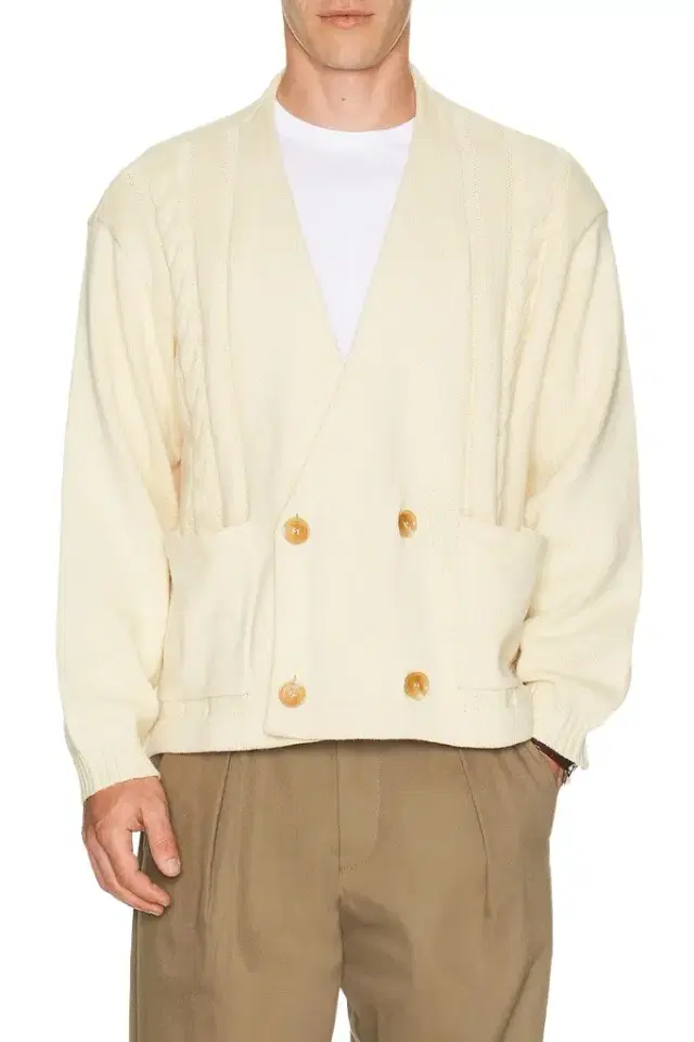 Found Found Double Breasted Cable Knit Cardigan
