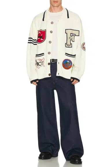 Found Found York Varsity Patch Collared Cardigan | Thumbnail 2