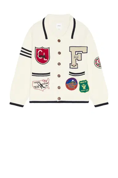 Found Found York Varsity Patch Collared Cardigan | Thumbnail 3