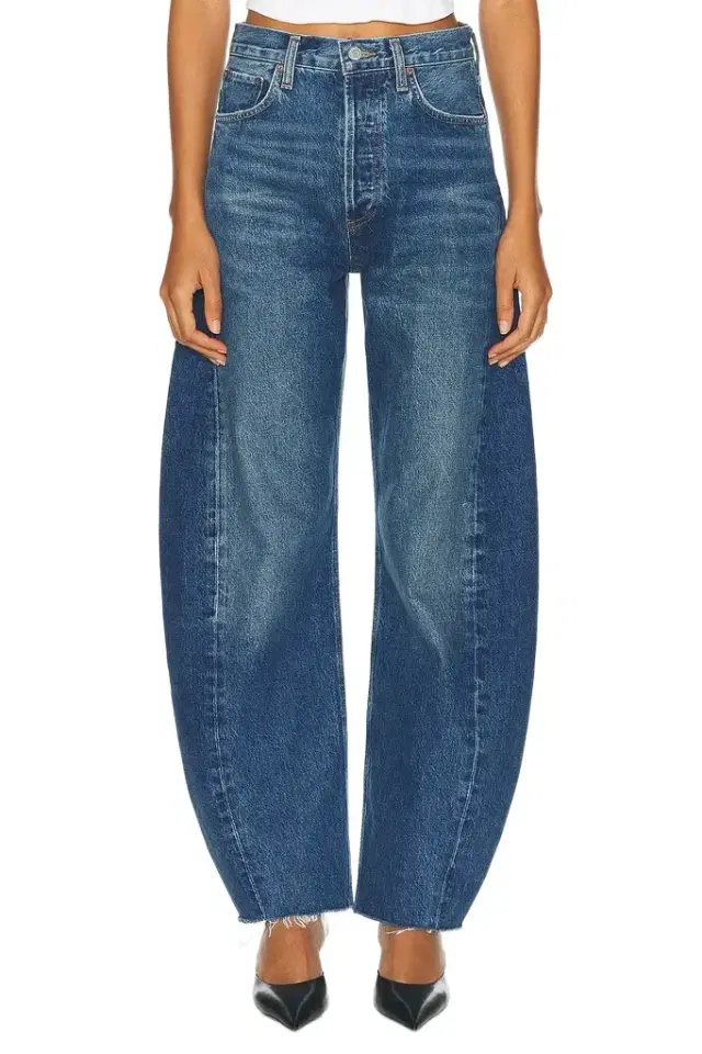 AGOLDE Luna Pieced High Rise Curved Taper Jeans