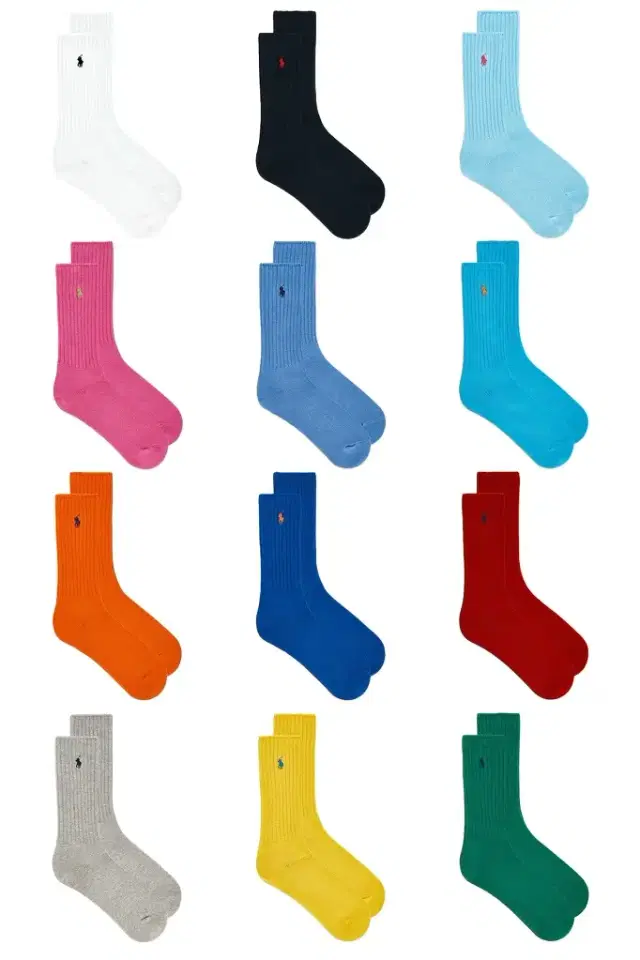 Polo Ralph Lauren Cotton Rib Crew Socks 12-Pack Giftbox