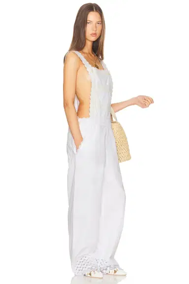 Helsa The Summer Overalls With Vintage Swiss Embroidery | Thumbnail 3 Helsa The Summer Overalls With Vintage Swiss Embroidery | Thumbnail 3