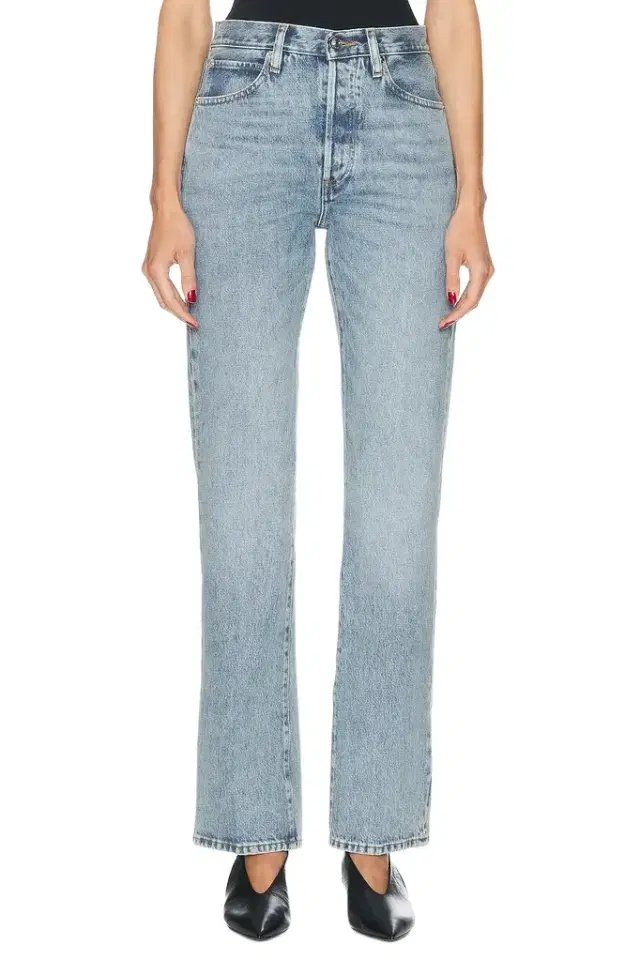 Frame Vertical Straight Leg Jeans
