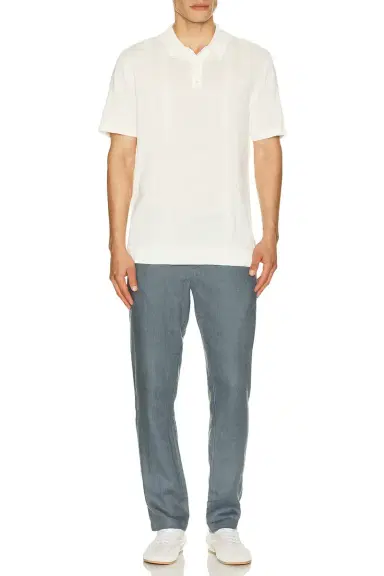 Onia Silk Ribbed Knit Polo Shirt | Thumbnail 3