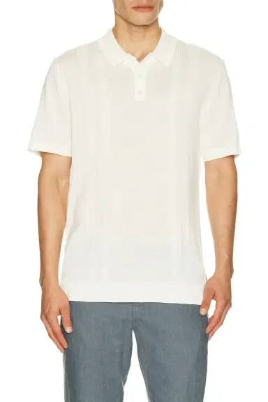 Onia Silk Ribbed Knit Polo Shirt | Thumbnail 1