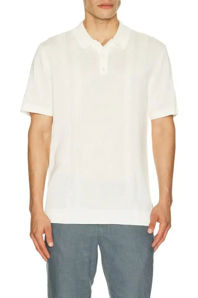 Onia Silk Ribbed Knit Polo Shirt