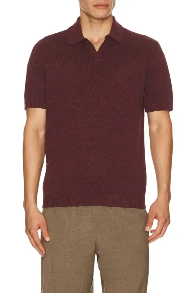 Onia Silk Linen Johnny Polo