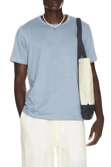 Onia Stretch Linen Crewneck Tee Shirt | Thumbnail 1