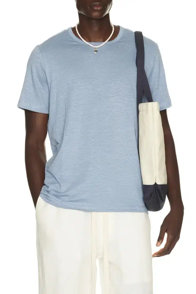 Onia Stretch Linen Crewneck Tee Shirt