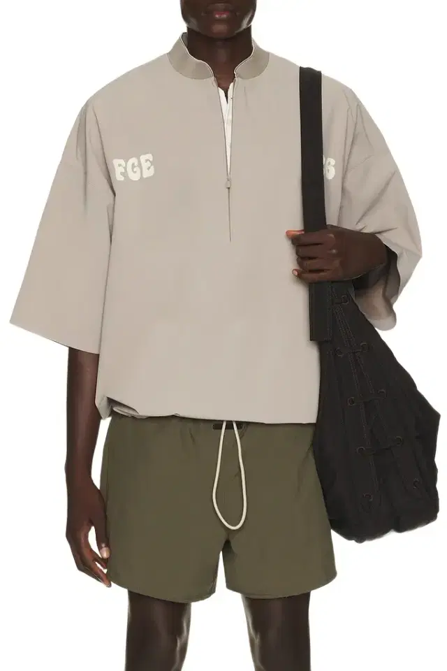 Fear of God Essentials Half Zip Baseball Shirt