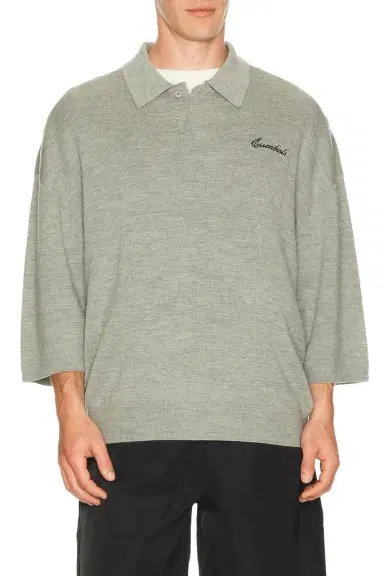 Fear of God Essentials Signature 3/4 Sleeve 90's Knit Polo | Thumbnail 1