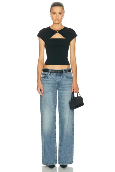 Frame x Alexandra Leclerc The Leo Low Rise Baggy Jean | Thumbnail 5 Frame x Alexandra Leclerc The Leo Low Rise Baggy Jean | Thumbnail 5