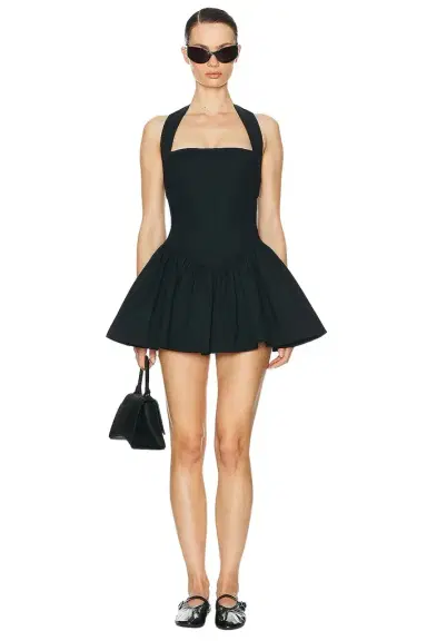 Helsa Faille Halter Mini Dress | Thumbnail 1