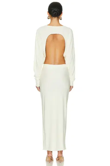 Helsa Matte Jersey Open Back Dress | Thumbnail 3