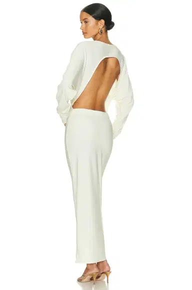 Helsa Matte Jersey Open Back Dress | Thumbnail 4