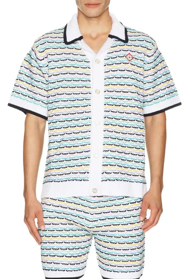 Casablanca Tuck Stitch Short Sleeve Shirt