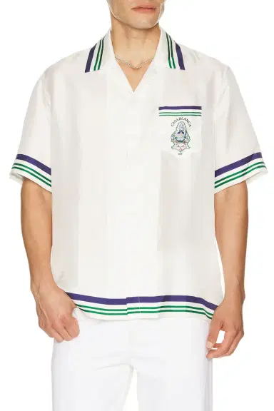 Casablanca Hotel Emblem Cuban Collar Shirt | Thumbnail 2