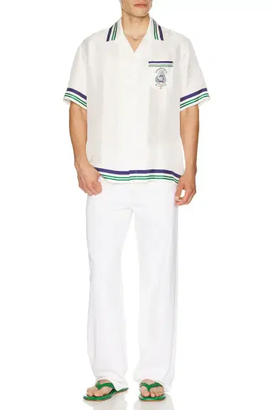Casablanca Hotel Emblem Cuban Collar Shirt | Thumbnail 3