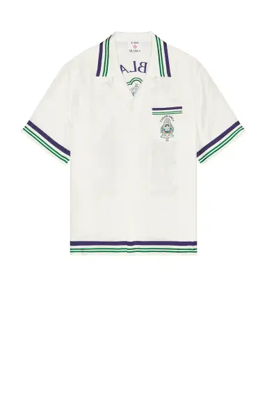 Casablanca Hotel Emblem Cuban Collar Shirt | Thumbnail 4