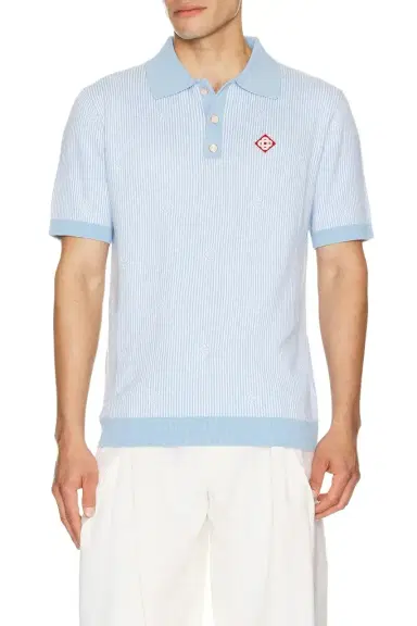 Casablanca Pinstripe Polo Shirt | Thumbnail 1