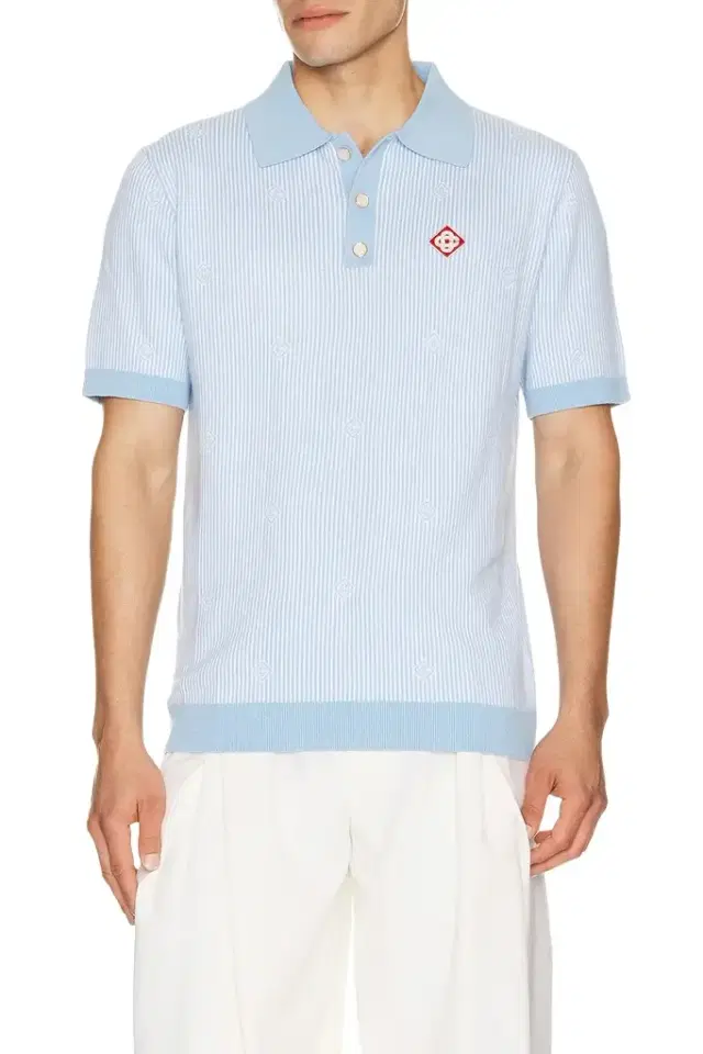 Casablanca Pinstripe Polo Shirt