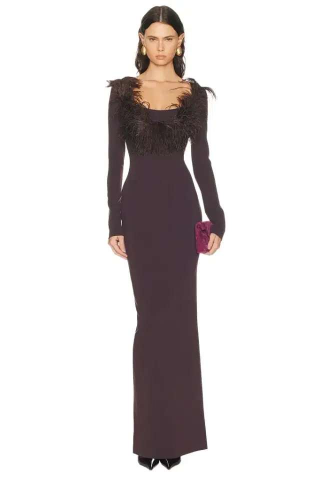 The Attico Long Feather Gown