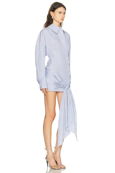 The Attico Tie Shirt Mini Dress | Thumbnail 2