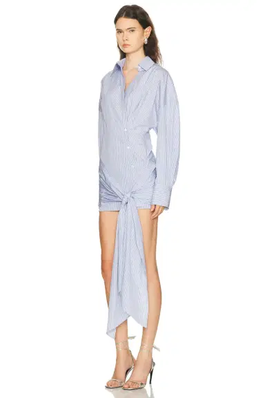 The Attico Tie Shirt Mini Dress | Thumbnail 3