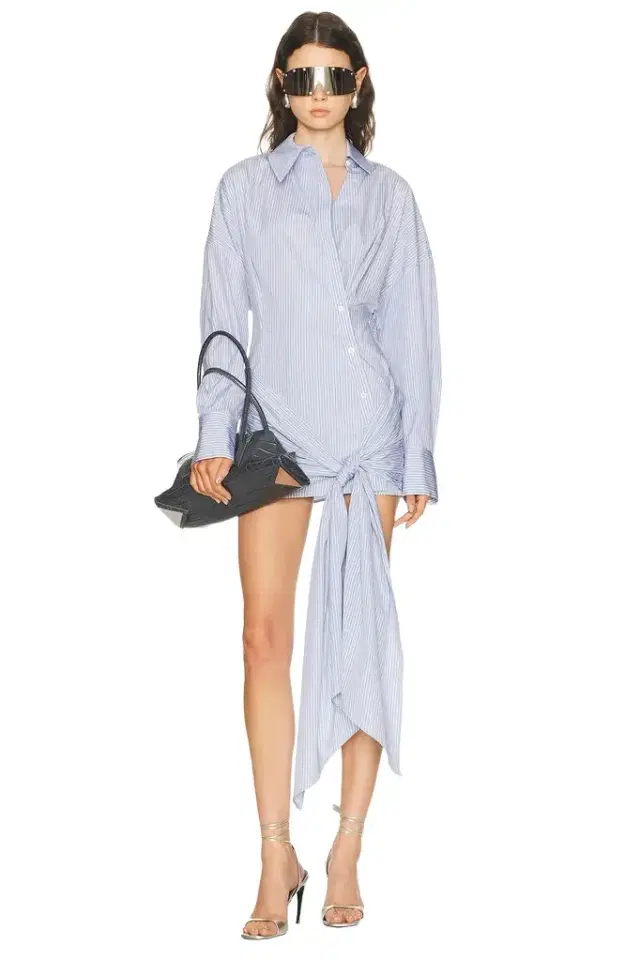 The Attico Tie Shirt Mini Dress