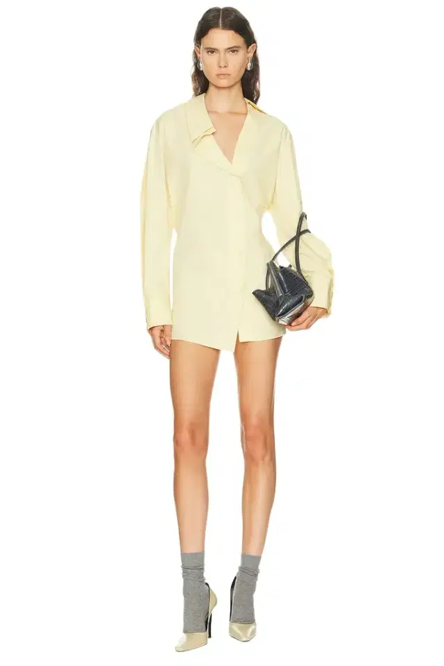 The Attico Asymmetrical Shirt Mini Dress