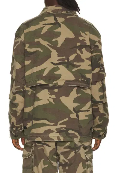 Found Camouflage Twill Utility Cargo Jacket | Thumbnail 2