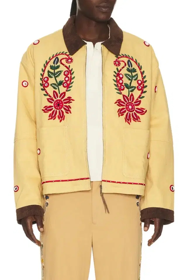 Found Hand Embroidered Paisley Motif Work Jacket
