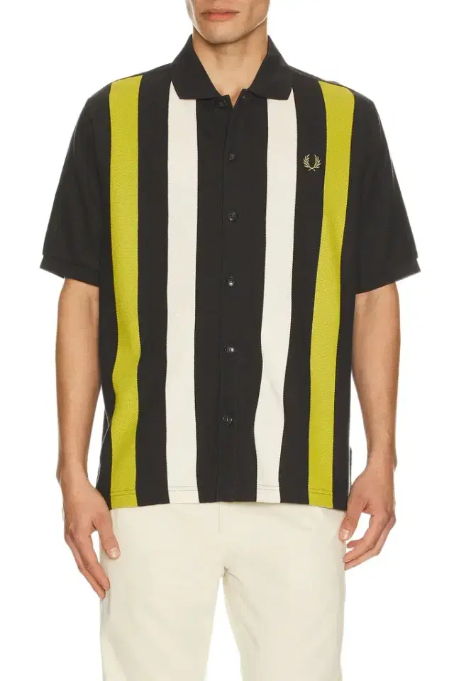 Fred Perry Vertical Stripe Knitted Shirt
