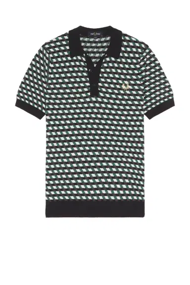 Fred Perry Geometric Knitted Polo | Thumbnail 4