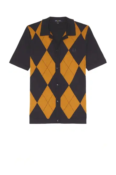 Fred Perry Argyle Button Knitted Shirt | Thumbnail 4